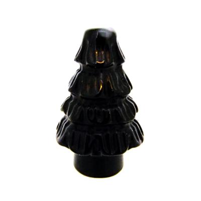 GEMSTONE CHRISTMAS TREE CARVING IN BLACK OBSIDIAN.   SPR14500POL