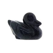 Gemstone Duck Carving in Blue Goldstone.   SPR15179POL