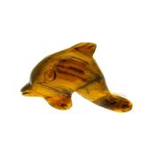 Dolphin Figure carved in Tigerseye.   SPR15364POL