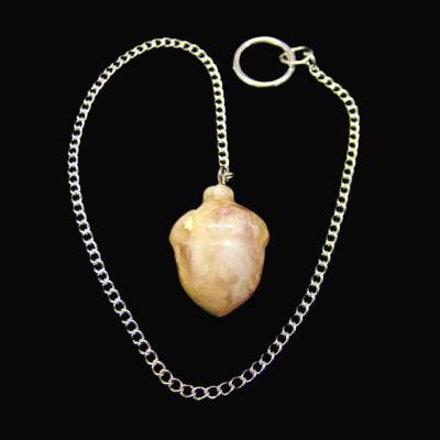 Acorn Dowsing Pendulum in Flower Agate.   SPR15965POL