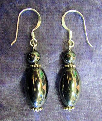 HEMATITE BEAD STYLE EARRINGS. SPR4580