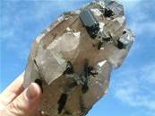 CATHEDRAL smokey TOURMALATED QUARTZ 1.469KG 14CMX11CM CATHTOURM04