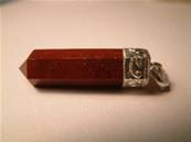 Red Jasper Indian Silver Hexagonal pendant. 796