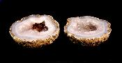 AGATE GEODE PAIR.   SP12159POL