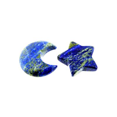 MOON & STAR CARVINGS IN LAPIS LAZULI.   SP13913POL