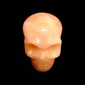 SKULL CARVING IN ROSE QUARTZ.   SP14207POL