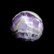 GEMSTONE SPHERE IN CHEVRON AMETHYST.   SP14356POL