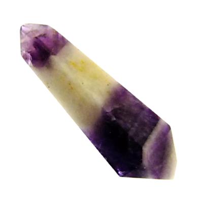 CHEVRON AMETHYST DOUBLE TERMINATED POLISHED POINT SPECIMEN.   SP14433POL