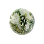 MOSS AGATE GEODE SPHERE.   SP14852POL