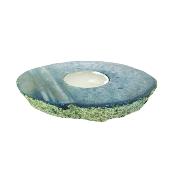 Agate Slice Single Hole Tea Light Holder.   SP15650POL