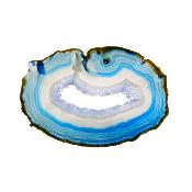 Agate Polished Geode Slice Specimen Coloured Blue.   SP15681POL