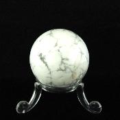 Gemstone Sphere in White Howlite.   SP15737POL