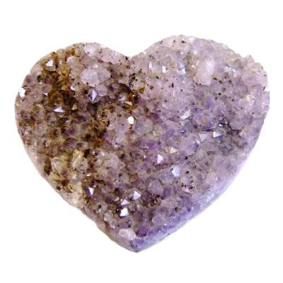 Amethyst Druze Heart Featuring Polished Edge and Rear Face.   SP16660SLF