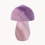 Carving Of A Mushroom In Purple Banded Fluorite.   SP16998POL