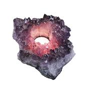 Amethyst Druze Single Candle Tea Light Holder.   SP17047