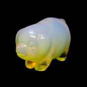 CARVING OF A PIG IN OPALITE.   SPR15066POL