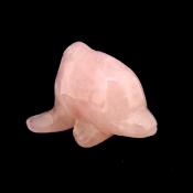 Dolphin Figure carved in Rose Quartz.   SPR15366POL