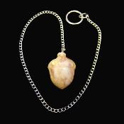 Acorn Dowsing Pendulum in Flower Agate.   SPR15965POL