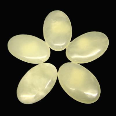 New Jade Flat Oval Palm Stone.   SPR16612POL