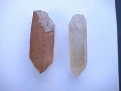 TANGERINE QUARTZ POINT SPECIMENS. QUAR60