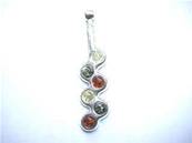 THREE COLOUR AMBER PENDANT ref BM2G081002