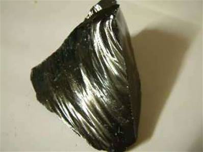 FRACTURED BLACK OBSIDIAN RAW CRYSTAL CHIPS.   OBSID04