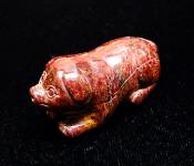 CARVING OF PIG IN PIETERSITE.   SP11322POL