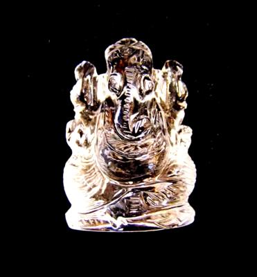 CARVING OF THE HINDU GOD GANESH IN QUARTZ.   SP11515POL