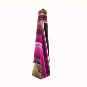 PINK AGATE OBELISK.   SP13782POL