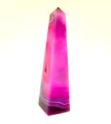 PINK AGATE GEODE OBELISK.   SP13783POL