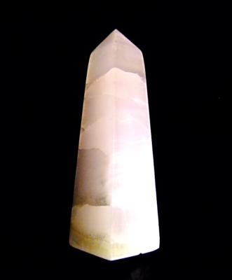 GEMSTONE OBELISK IN MANGANO CALCITE.   SP14327POL