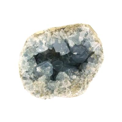 BLUE CELESTITE RAW CRYSTAL GEODE SPECIMEN.   SP16198