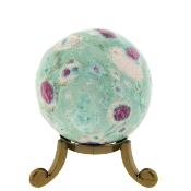 Gemstone Sphere in Ruby with Fuchsite.   SP16284POL