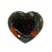 Fully Polished Gemstone Heart In African Bloodstone.   SP16521POL