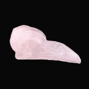 Raven Skull Carving In Rose Quartz.   SP17200POL