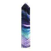 Fully Polished And facetted Point/ Tower in Green & Purple Fluorite.   SP17206POL