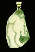 PART POLISHED ORBICULAR JASPER PEBBLE PENDANT. SP2002PEND