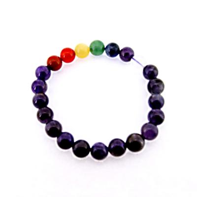 CHAKRA POWER BEAD BRACELET IN AMETHYST.   SPR12389