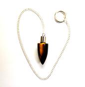 TIGERSEYE BULLET STYLE HEALING POINT PENDULUM.   SPR12663