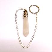 ROSE QUARTZ DOWSING/ HEALING PENDULUM.   SPR14281