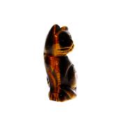 GEMSTONE CAT CARVINGS IN TIGERSEYE.   SPR14754POL