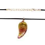 GEMSTONE 'ANGEL WING' PENDANT IN FLUORITE.   SPR14773PEND