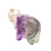 Gemstone Elephant Carving in Fluorite.   SPR15171POL