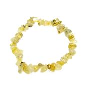 ELASTICATED RUTILATED QUARTZ CLUSTER CHIP BRACELET.   SPR16156BR