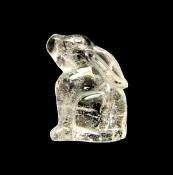 'MOON HARE' CARVING IN QUARTZ.   SP12853POL