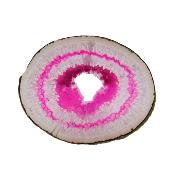 Agate Polished Geode Slice Specimen Coloured Pink.  SP15684POL