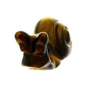 Gemstone Carving Of A Snail In Tiger's Eye.   SPR16804POL
