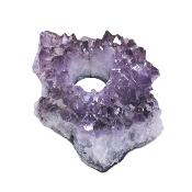 Amethyst Druze Single Candle Tea Light Holder.   SP17047