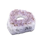Amethyst Druze Single Candle Tea Light Holder.   SP17064SLF