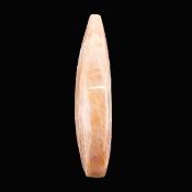 Gemstone Fully Polished 'Flame'Carving In Peach Moonstone.   SP17151POL